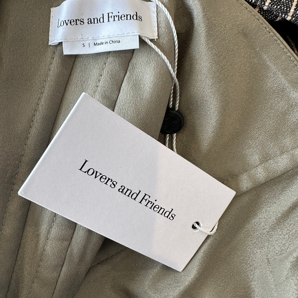 Lovers and Friends Meadow Cargo Jumpsuit Olive Green SMALL Jogger Corset NEW - Picture 9 of 10